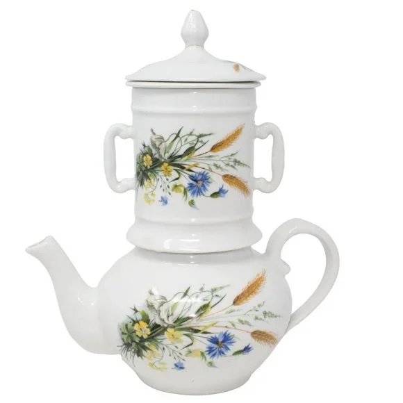 Teapot Infuser Strainer Lid BIA Cordon Bleu French Ceramic 4PC Coffee Tea Server - Picture 1 of 11